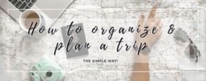 how to organize and plan a trip
