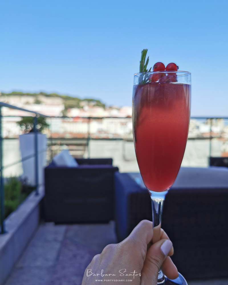 Pink Affair Cocktail at Chiado Hotel Rooftop