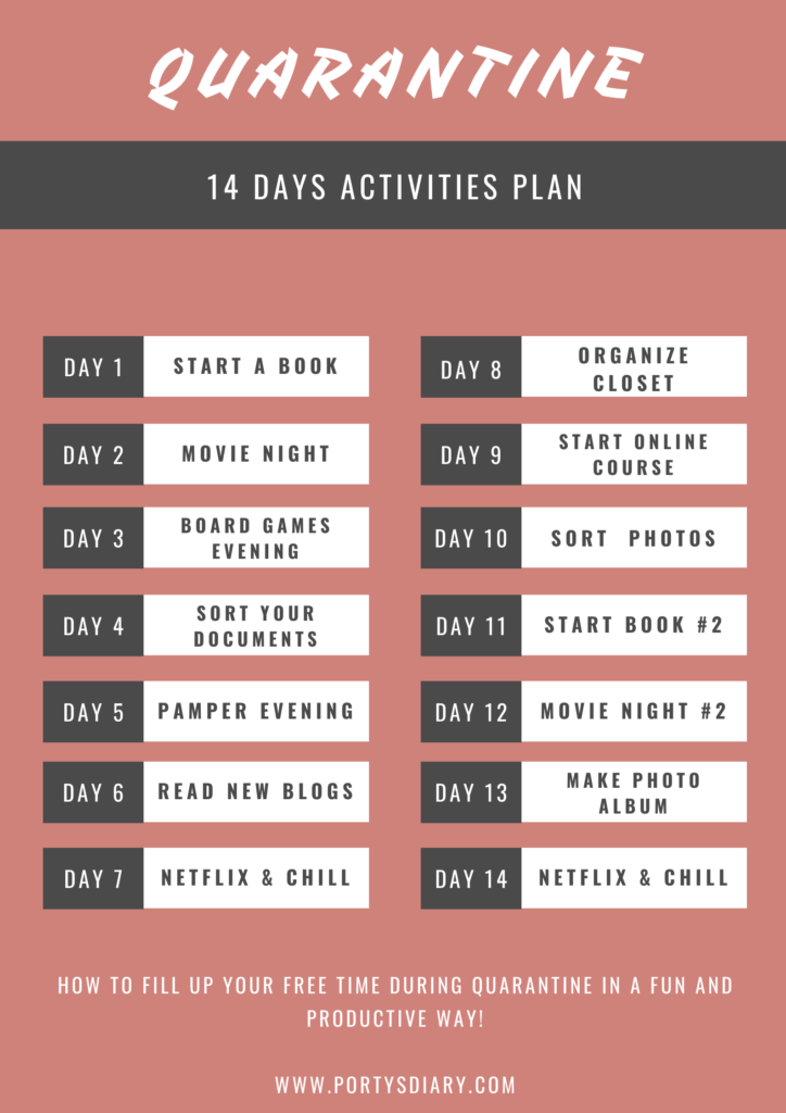 14-day Quarantine activity plan
