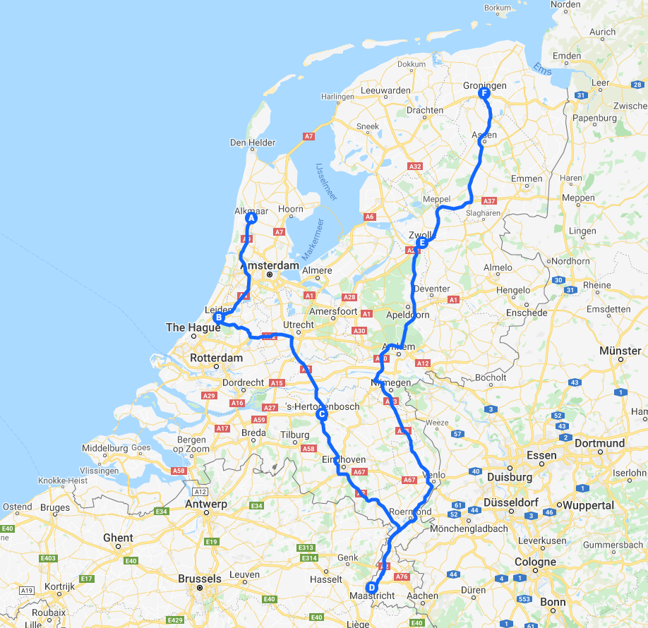 One in week in the Netherlands itinerary